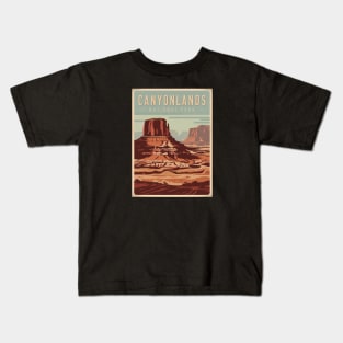 Retro Illustration of Canyonlands National Park Kids T-Shirt